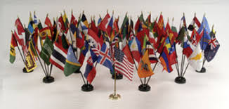 4'' x 6'' A-Z Country Polyester Stick Flags