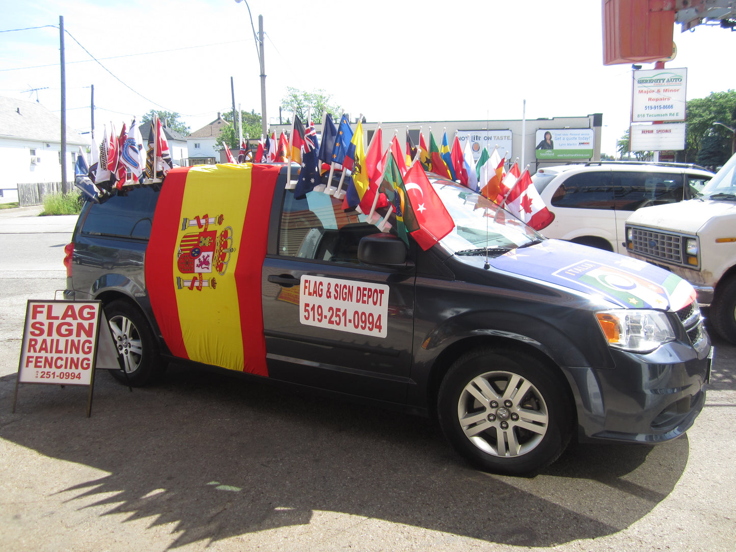 Spain Car Hood Cover Flag