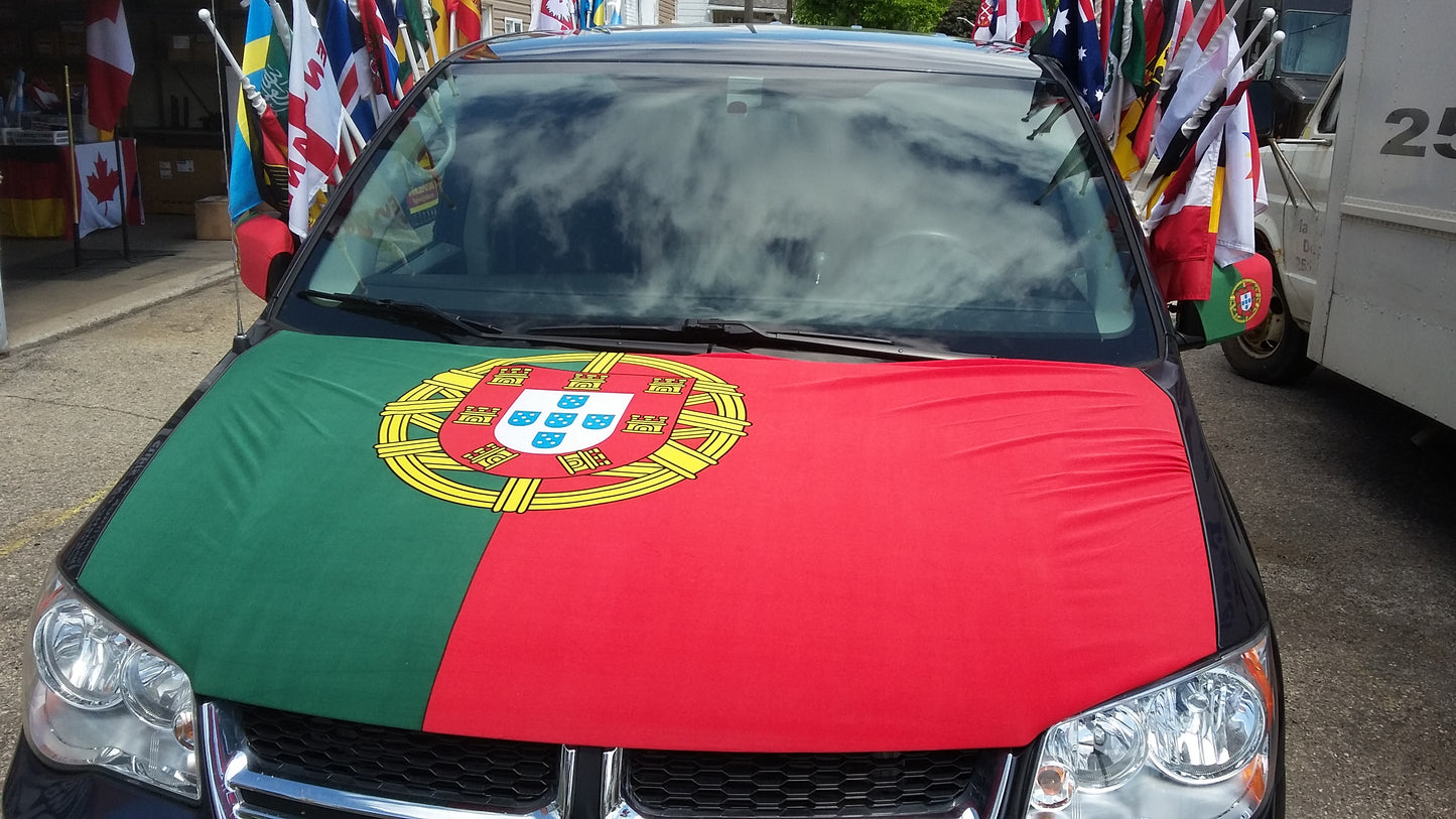 Portugal Car Hood Cover Flag