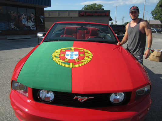 Portugal Car Hood Cover Flag