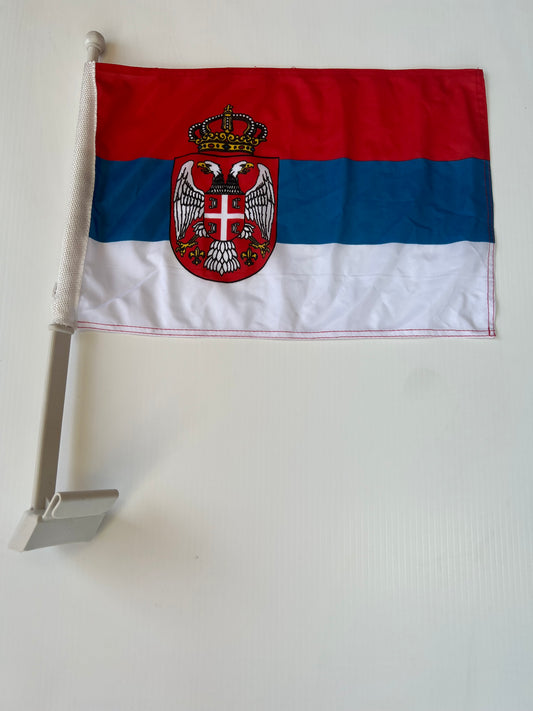Serbia Car window flag