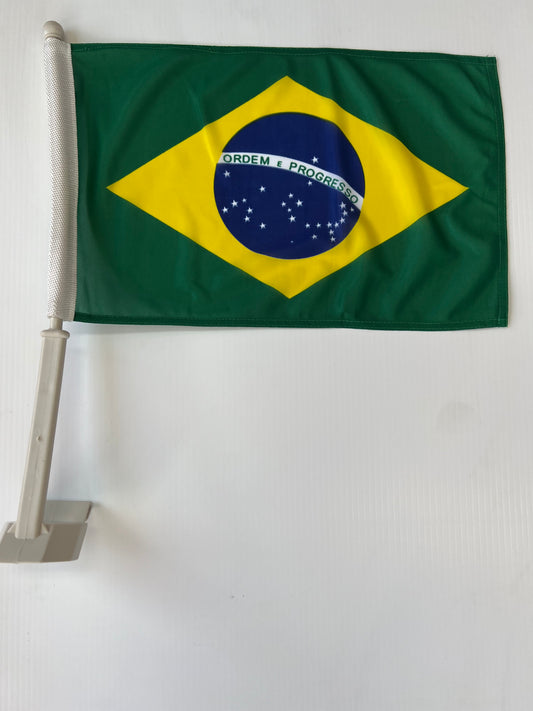 Brazil Car window flag