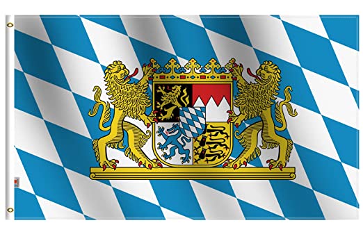 Bavaria with lions crest Flag