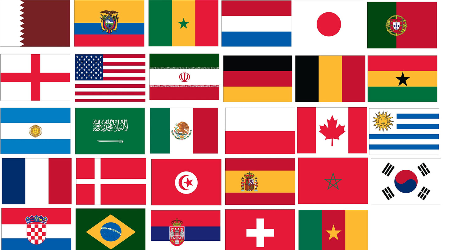 World Cup 2022 soccer flags