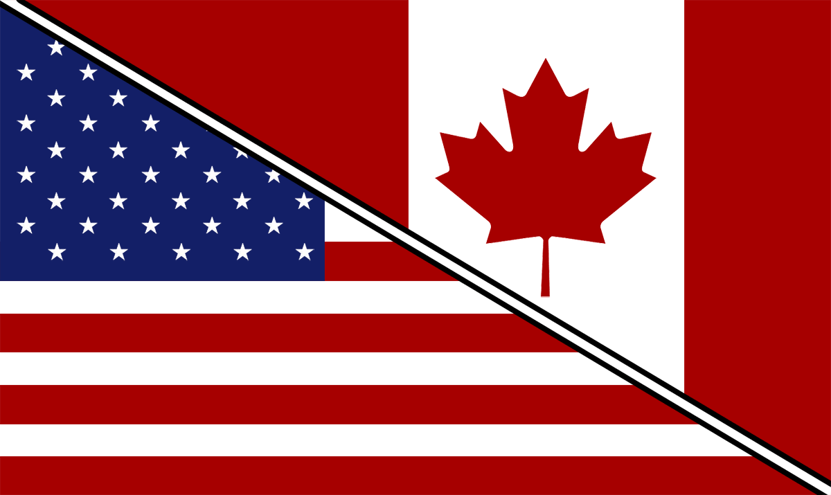 Canadian/American -combo Flag