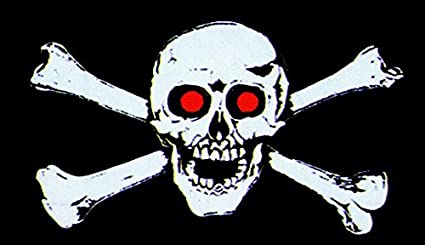 Skull Red Eyes Flag